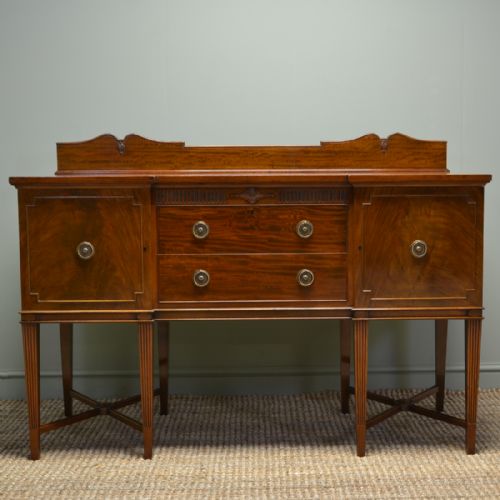 Spectacular Waring and Gillows Edwardian Figured Mahogany Antique Sideboard