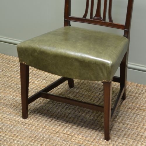 fig 2. Set Of Six Hepplewhite Design Edwardian Mahogany Antique Dining Chairs