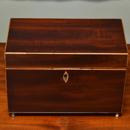 fig 1. Fine Regency Mahogany Antique Tea Caddy