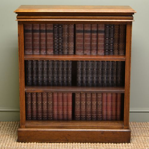 
Quality Victorian Oak Antique Open Bookcase
