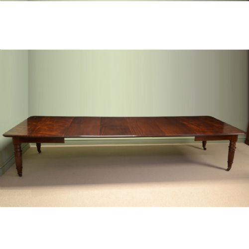 Huge 12ft Figured Mahogany Victorian Antique Dining Table