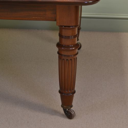 fig 1. Huge 12ft Figured Mahogany Victorian Antique Dining Table