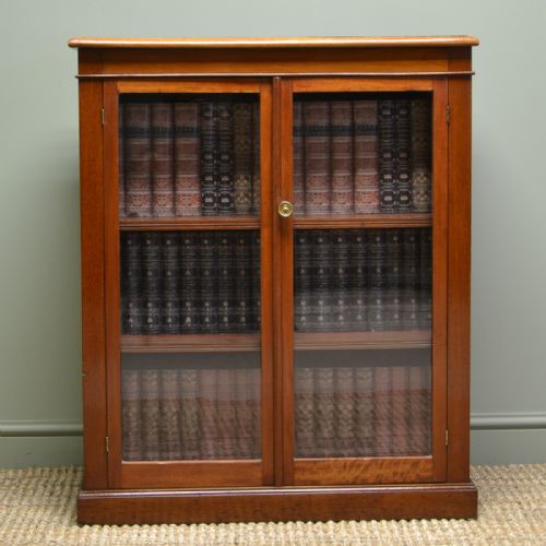 Small Victorian Mahogany Antique Glazed Bookcase