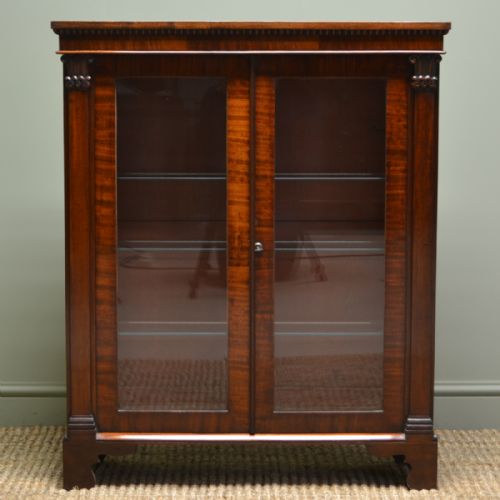 Superb Quality William IV Small Antique Mahogany Glazed Display Cabinet