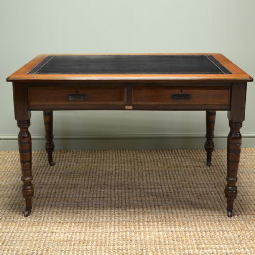 fig 1. Unusual Victorian Oak and Walnut Writing Desk by Simpoles of Manchester