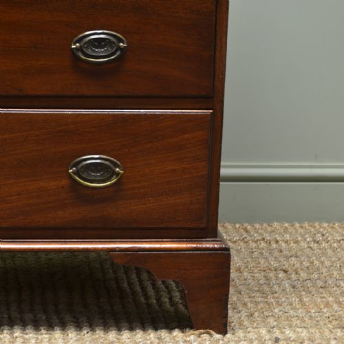fig 1. Small Country Georgian Mahogany Antique Chest Of Drawers