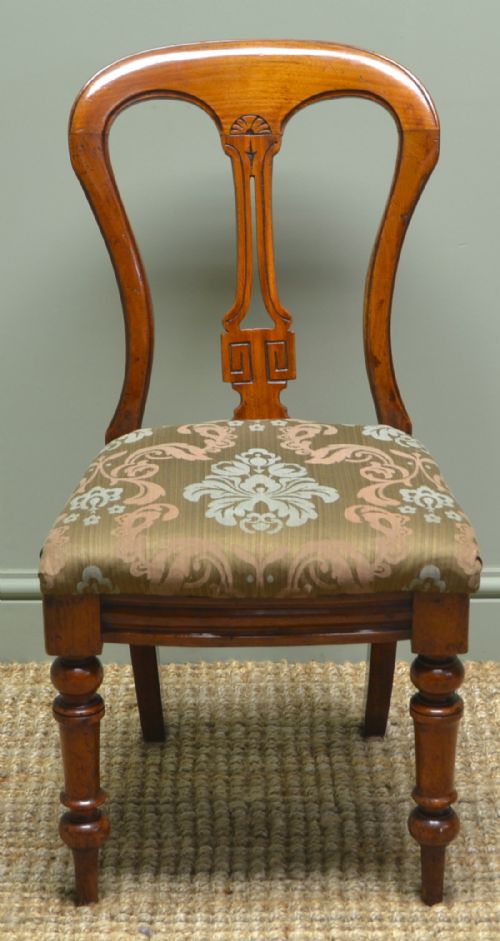 fig 2. Set of Six Victorian Mahogany Antique Dining Chairs