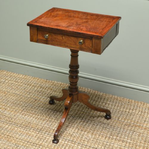 Fine Country Regency Antique Walnut Occasional Side / Lamp Table