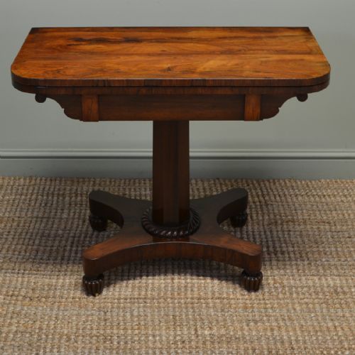 
Beautifully Figured Regency Rosewood Antique Card / Games Tables
