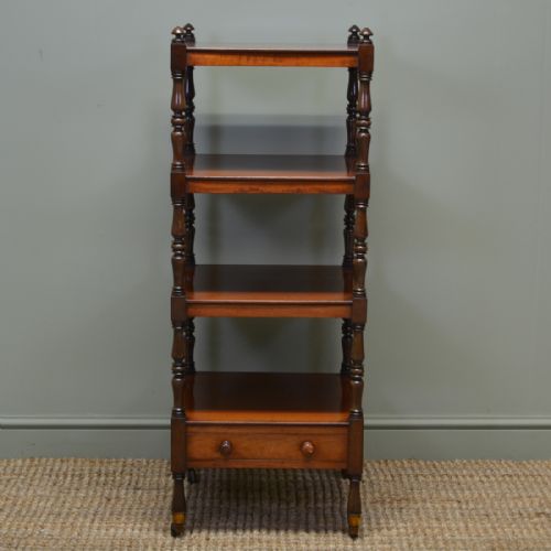 
Fine Quality Mahogany Antique Regency Tall What Not / Side Table
