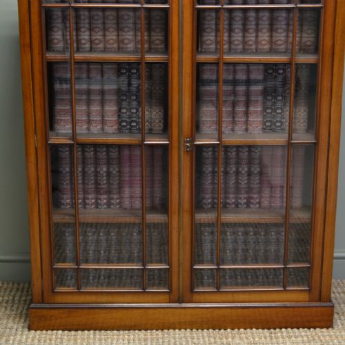 fig 1. Quality Edwardian Mahogany Glazed Antique Bookcase.