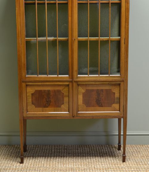 fig 1. Elegant Inlaid Mahogany Edwardian Antique Display Cabinet