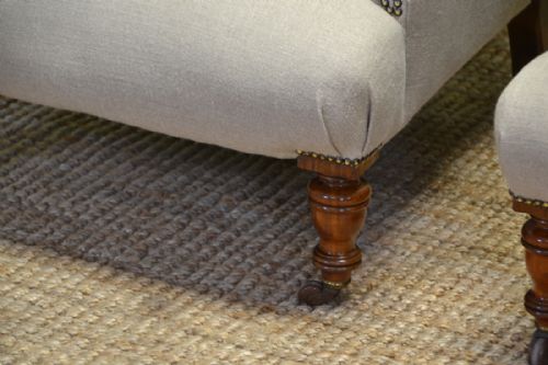 fig 1. Superb Quality Pair of Victorian Upholstered Walnut Armchairs