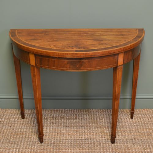 
Fine Quality Inlaid Regency Mahogany Antique Card Table
