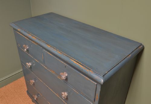 fig 1. Charming Country Victorian Painted Antique Chest Of Drawers