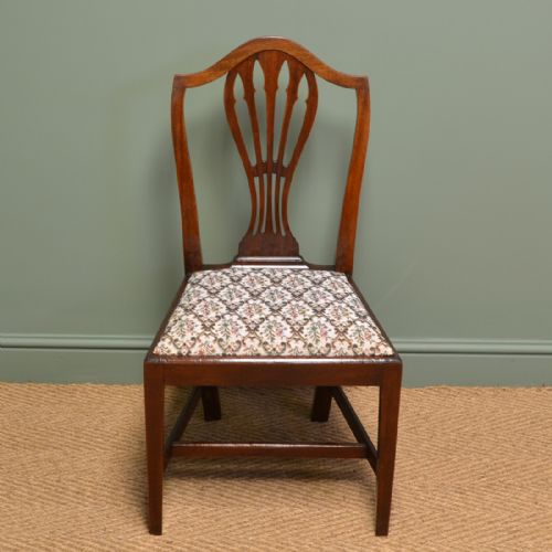 fig 1. Quality Set Of Six Georgian Mahogany Antique Dining Chairs