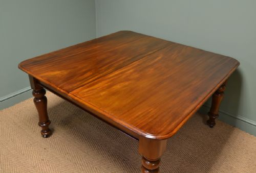 fig 1. Quality Early Victorian Antique Mahogany Extending Dining Table