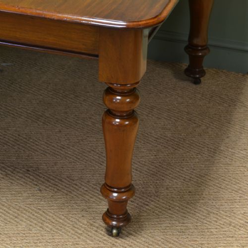 fig 2. Quality Early Victorian Antique Mahogany Extending Dining Table