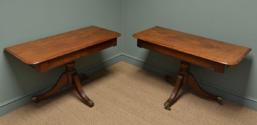 Pair of Regency Antique Mahogany Console Tables
