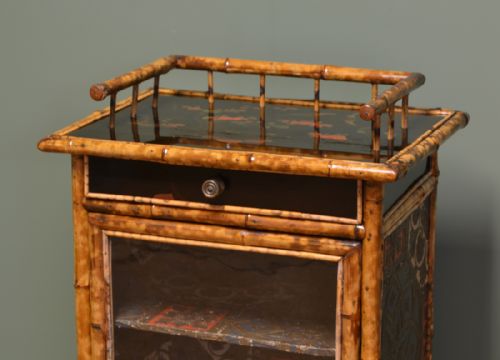 fig 1. Unusual Decorative Victorian Antique Bamboo Cabinet