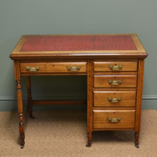 Quality Small  Edwardian Walnut Antique Writing Desk
