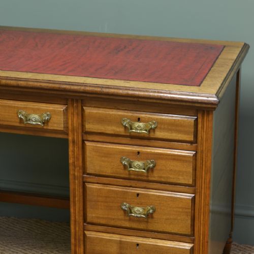 fig 1. Quality Small Edwardian Walnut Antique Writing Desk