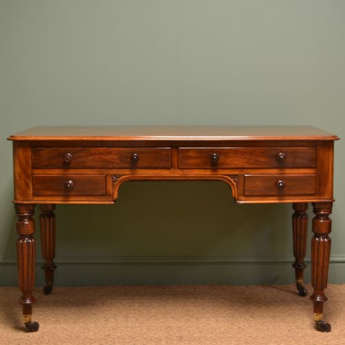 
Spectacular Edwards & Roberts Victorian Mahogany Antique Side / Writing Table
