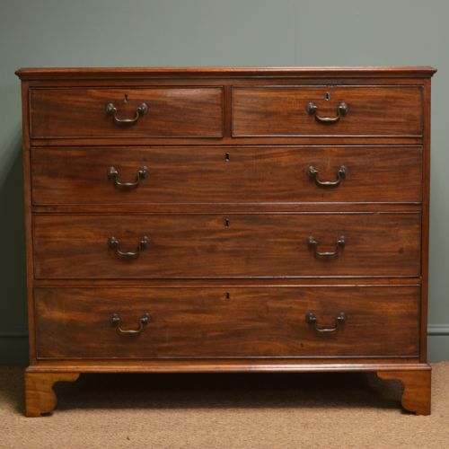 Large Characterful Georgian Mahogany Antique Chest of Drawers