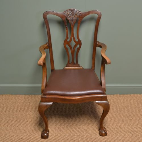 fig 2. Set of Six Edwardian Walnut Antique Dining Chairs