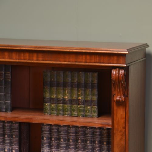 fig 1. Quality Victorian Mahogany Antique Open Bookcase