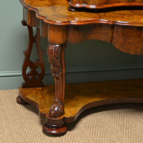 fig 1. Spectacular Golden Walnut Victorian Antique Dressing Table