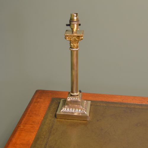 Super Antique Edwardian Brass Lamp Base