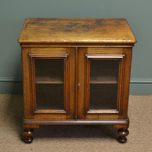Small Characterful Victorian Walnut Antique Cabinet