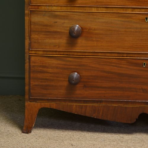 fig 1. Unusual William IV Antique Scottish Secretaire Chest Of Drawers