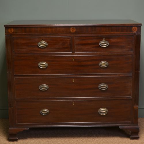 Characterful Georgian Mahogany Antique Chest of Drawers