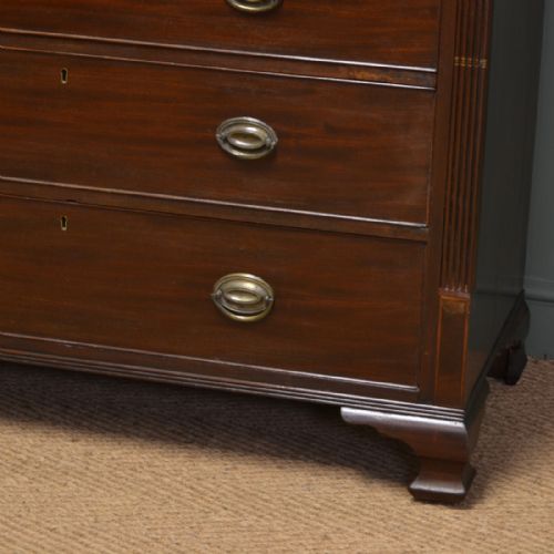 fig 1. Characterful Georgian Mahogany Antique Chest Of Drawers