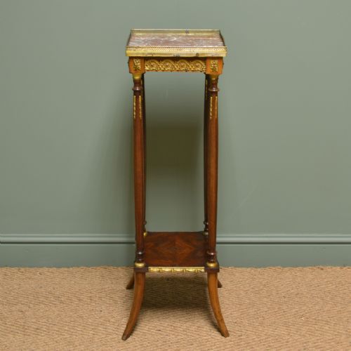 Decorative Edwardian Walnut Antique Plant / Lamp Stand