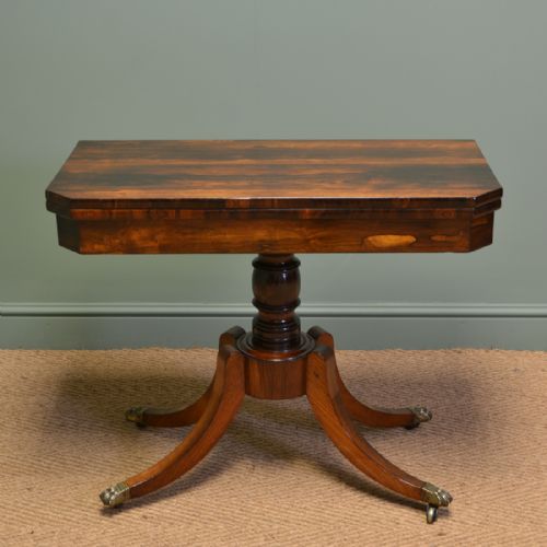Exceptional Regency Rosewood Antique Games / Console Table