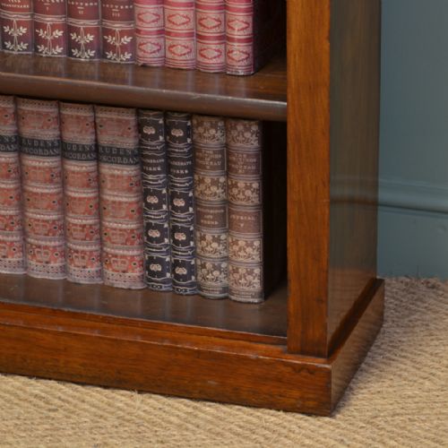 fig 1. Quality Victorian Walnut Antique Open Bookcase