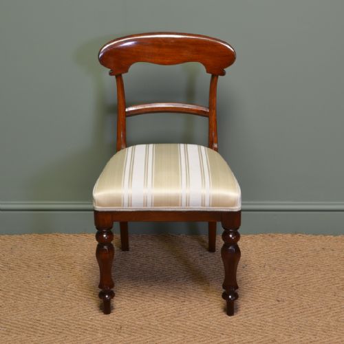 fig 1. Superb Quality Victorian Mahogany Set of Six Antique Dining Chairs