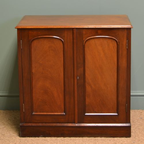 Quality Small Victorian Mahogany Antique Stationary Cupboard
