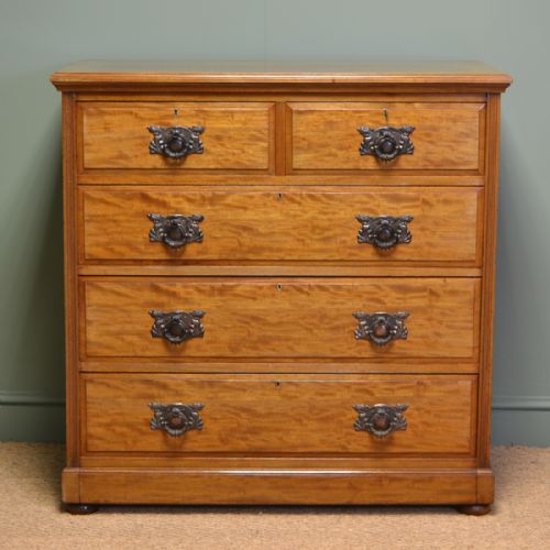 Splendid Quality Victorian Shoolbred Antique Walnut Chest of Drawers