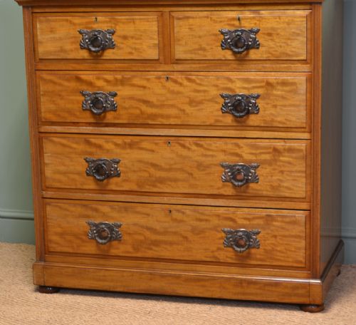 fig 1. Splendid Quality Victorian Shoolbred Antique Walnut Chest Of Drawers