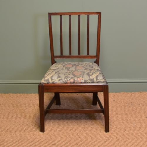 fig 1. Set of Six Country Georgian Mahogany Antique Dining Chairs