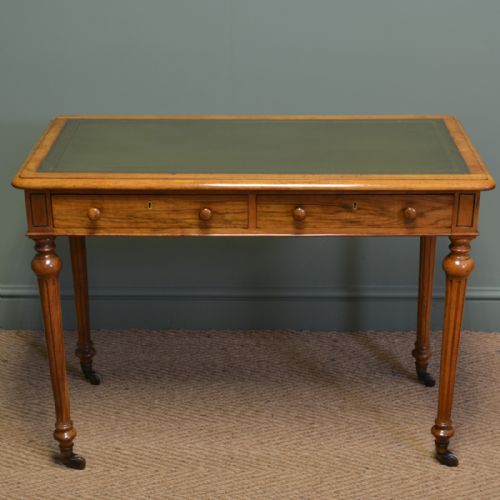 High Quality Victorian Walnut Antique Side / Writing Table