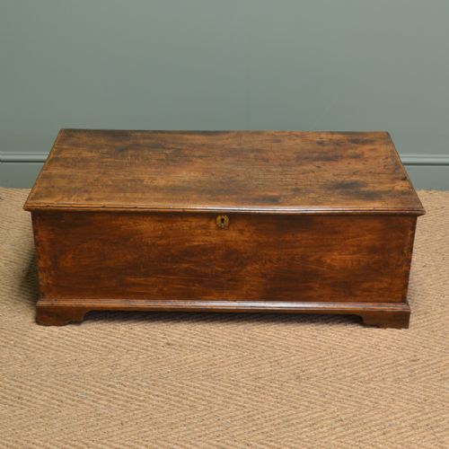 
Unusual Country Low Georgian Elm Antique Coffer
