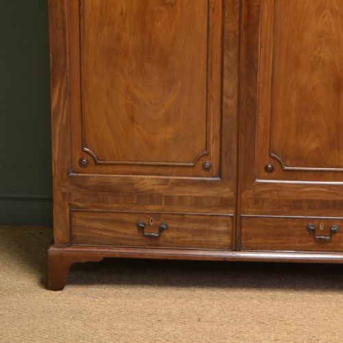 fig 1. Georgian Mahogany Characterful Antique Double Wardrobe
