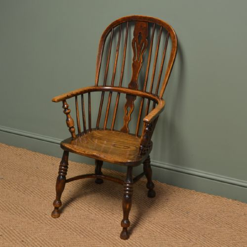 Country House Georgian Oak and Elm Antique Windsor Chair