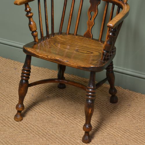 fig 1. Country House Georgian Oak and Elm Antique Windsor Chair
