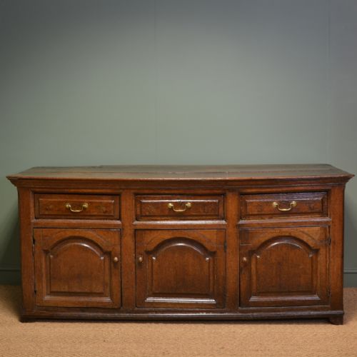 Large Country House George II Antique Oak Dresser Base